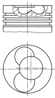 Mahle 0308012 - Piston with rings and pin