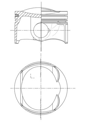 Mahle 033PI00109002 - Piston with rings and pin