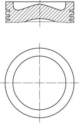 Mahle 0389000 - Piston with rings and pin