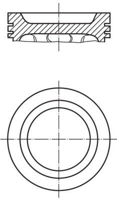 Mahle 0390200 - Piston with rings and pin
