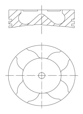 Mahle 0400501 - Piston with rings and pin