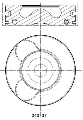 Mahle 0403702 - Piston with rings and pin