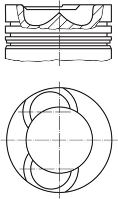 Mahle 0617400 - Piston with rings and pin
