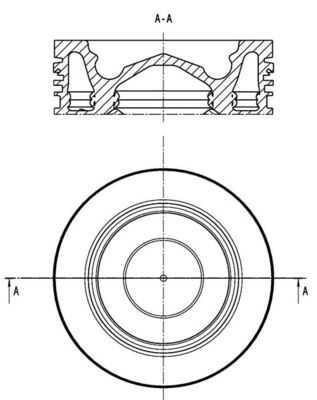 Mahle 061PI00139000 - Piston with rings and pin