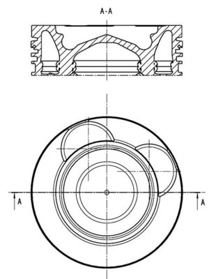 Mahle 061PI00147000 - Piston with rings and pin