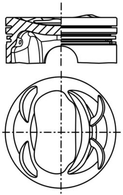 Mahle 081PI00128001 - Piston with rings and pin