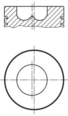 Mahle 0896500 - Piston with rings and pin