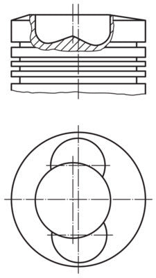 Mahle 0993600 - Piston with rings and pin