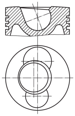 Mahle 1017202 - Piston with rings and pin