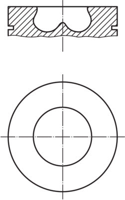 Mahle 1019500 - Piston with rings and pin
