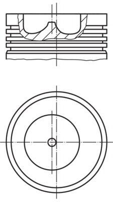 Mahle 1516100 - Piston with rings and pin