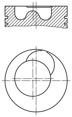Mahle 2092400 - Piston with rings and pin