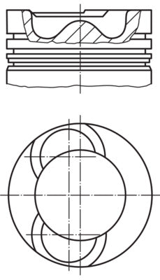 Mahle 2136500 - Piston with rings and pin