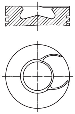 Mahle 2136600 - Piston with rings and pin