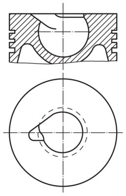 Mahle 2273910 - Piston with rings and pin