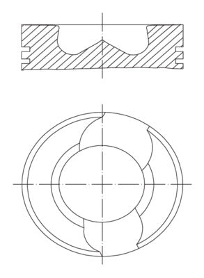Mahle 2281400 - Piston with rings and pin