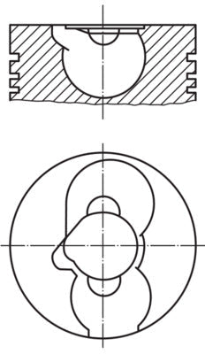 Mahle 2287300 - Piston with rings and pin