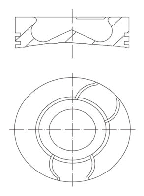 Mahle 2292110 - Piston with rings and pin