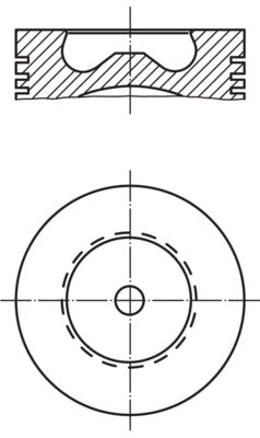 Mahle 4390600 - Piston with rings and pin