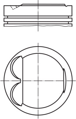 Mahle 6077700 - Piston with rings and pin