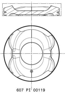 Mahle 607PI00119000 - Piston with rings and pin