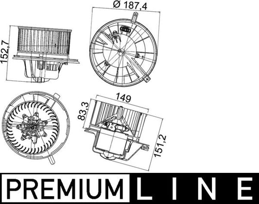 Mahle AB148000P - Interior Blower