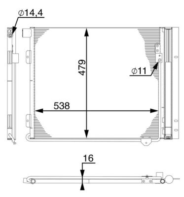 Mahle AC126000S - Condenser, air conditioning