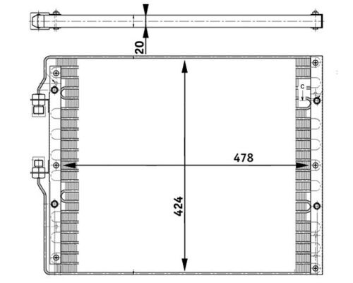 Mahle AC383000S - Condenser, air conditioning