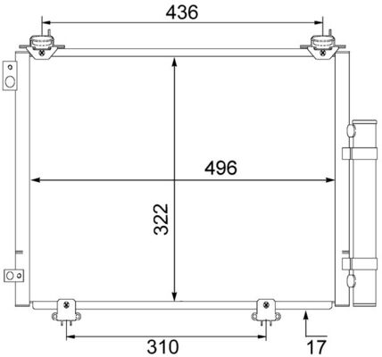 Mahle AC484000S - Condenser, air conditioning