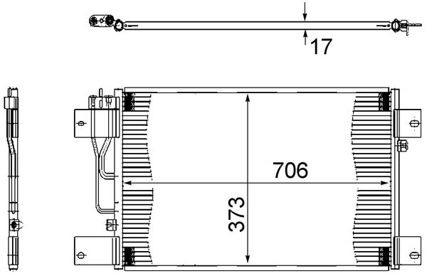 Mahle AC533000S - Condenser, air conditioning