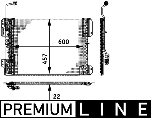 Mahle AC671000P - Condenser, air conditioning