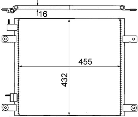 Mahle AC705000S - Condenser, air conditioning