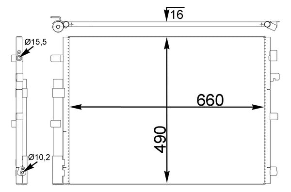 Mahle AC773000S - Condenser, air conditioning