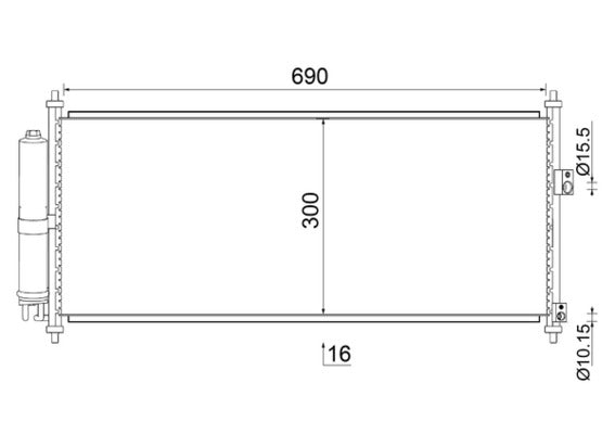 Mahle AC788000S - Condenser, air conditioning