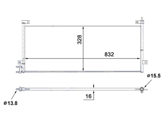 Mahle AC884000S - Condenser, air conditioning