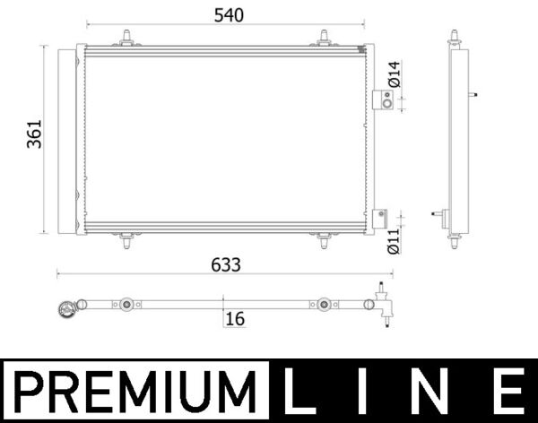 Mahle AC922000P - Condenser, air conditioning