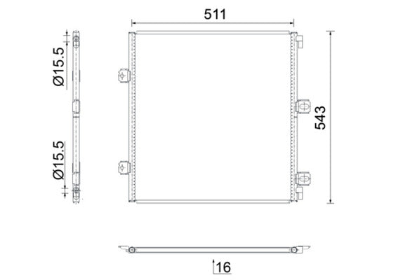 Mahle AC926000S - Condenser, air conditioning