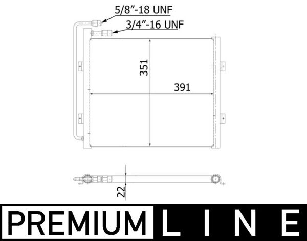 Mahle AC940000P - Condenser, air conditioning