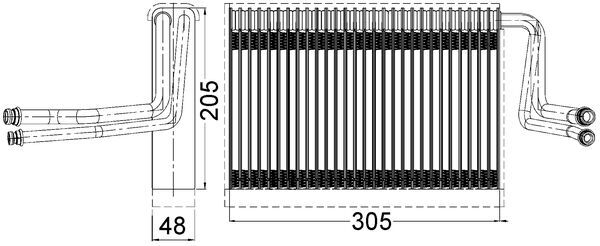 Mahle AE113000S - Evaporator, air conditioning