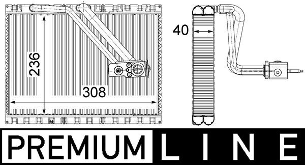 Mahle AE128000P - Evaporator, air conditioning