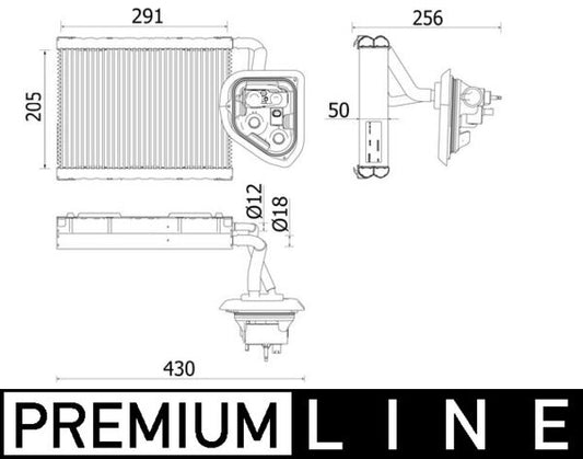 Mahle AE160000P - Evaporator, air conditioning