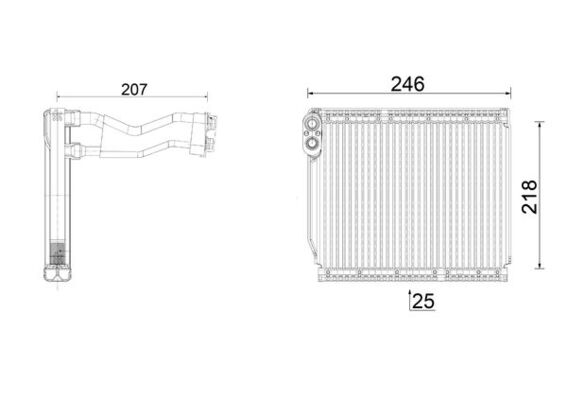 Mahle AE161000P - Evaporator, air conditioning