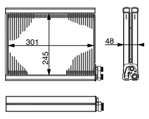 Mahle AE71000S - Evaporator, air conditioning