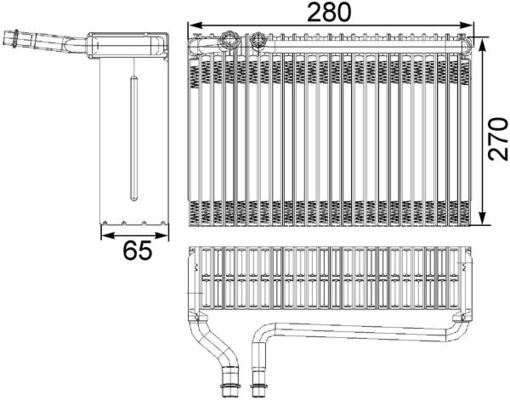 Mahle AE82000S - Evaporator, air conditioning