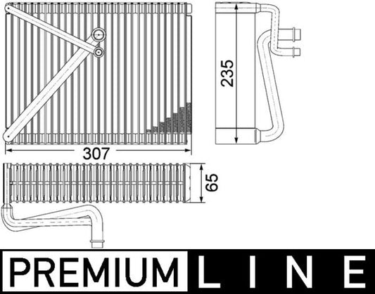 Mahle AE87000P - Evaporator, air conditioning