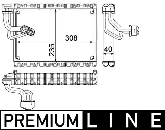 Mahle AE90000P - Evaporator, air conditioning