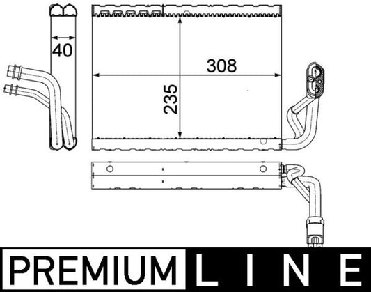 Mahle AE91000P - Evaporator, air conditioning