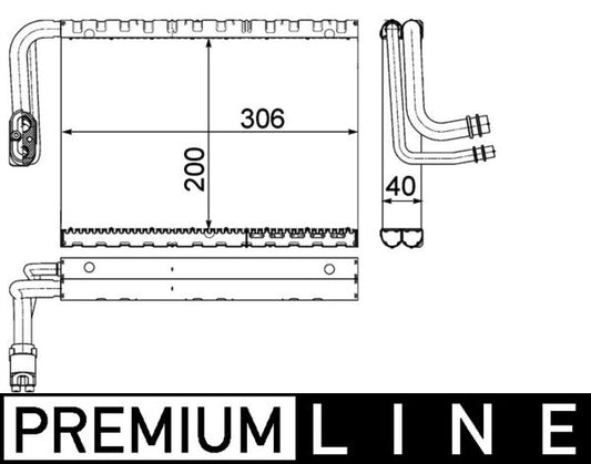 Mahle AE92000P - Evaporator, air conditioning