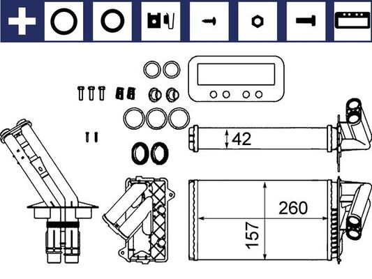 Mahle AH103000S - Heat Exchanger, interior heating