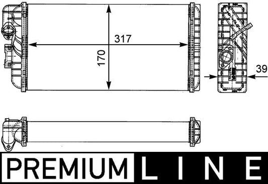 Mahle AH124000P - Heat Exchanger, interior heating